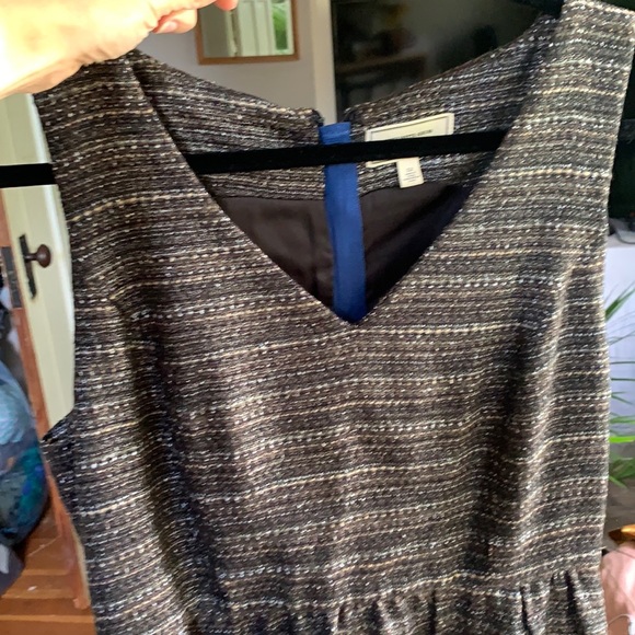 Silver thread Tweed dress by anthropologie sz 12 - Picture 2 of 3